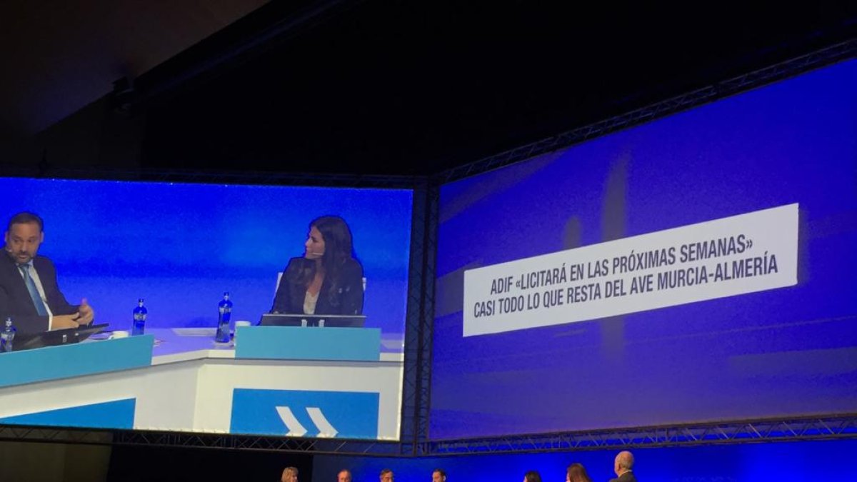 Acto de ayer en favor del Corredor Mediterráneo en Barcelona.