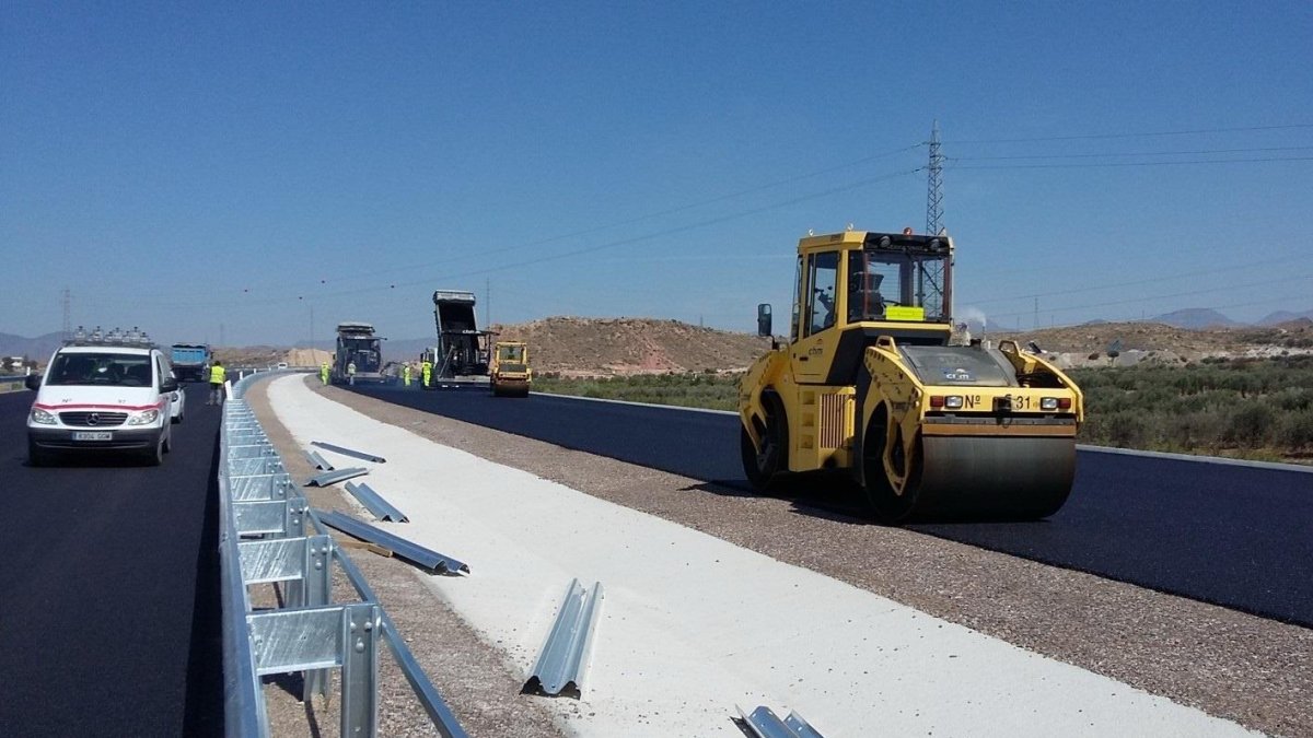 Los últimos trabajos en la autovía del Almanzora fueron los del tramo de la variante de Albox (imagen) en 2015.