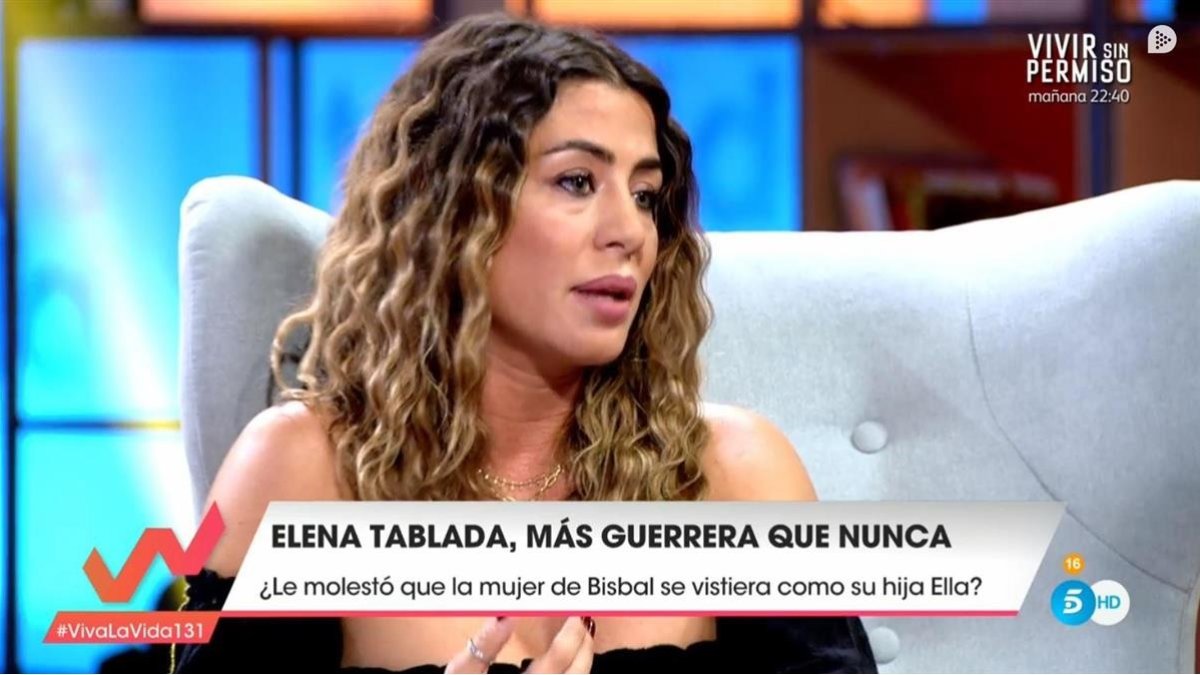 Elena Tablada, en el programa de Toñi Moreno. (Foto: Telecinco)