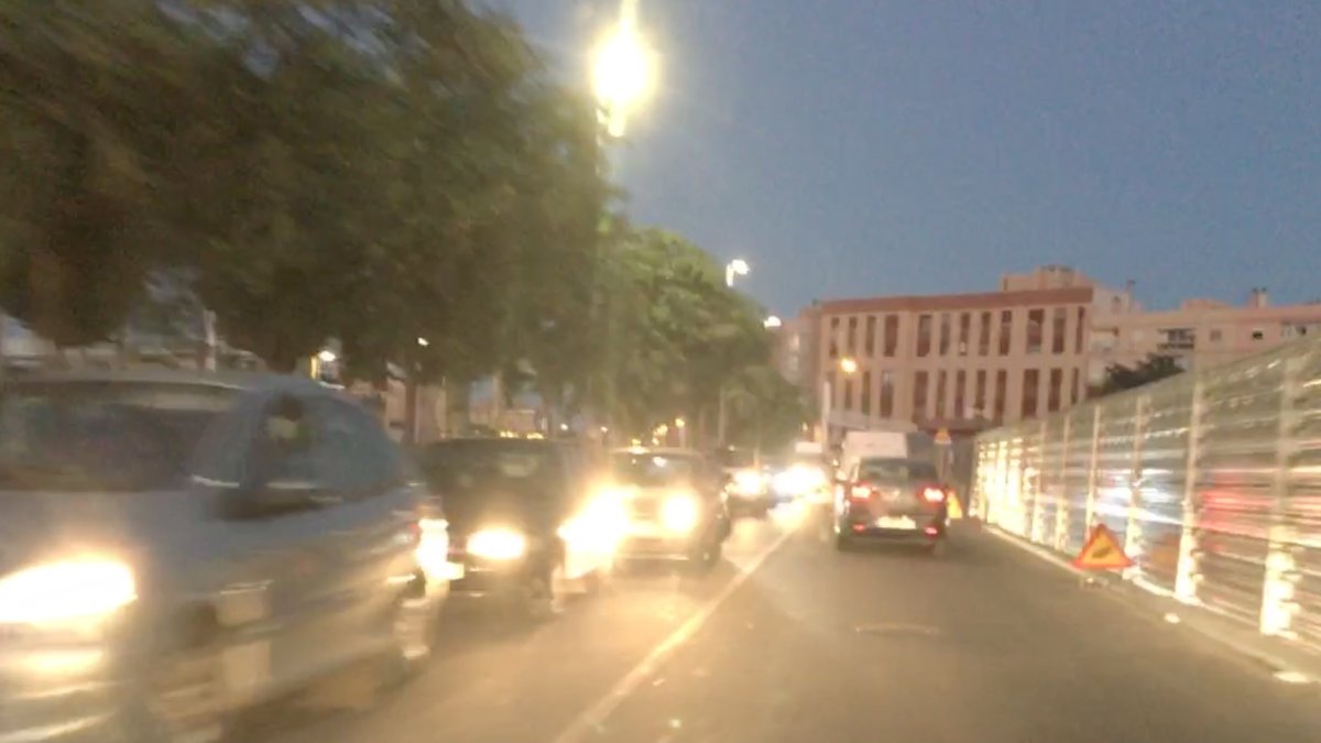 La carretera de Sierra Alhamilla esta tarde.