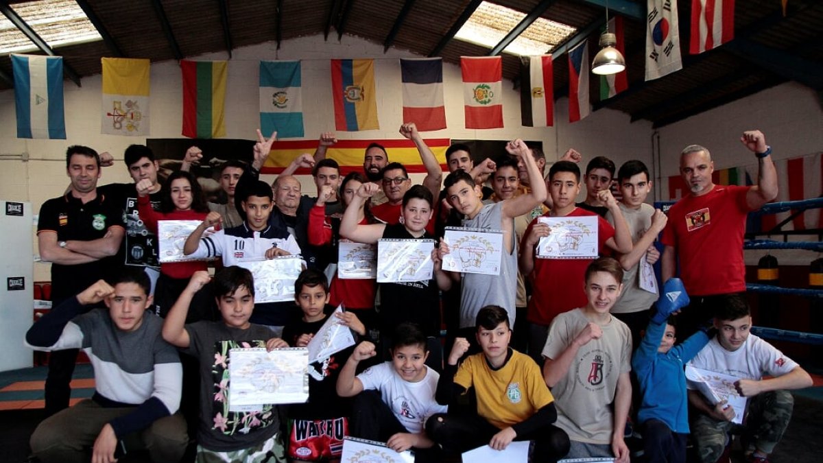 Los alumnos de Almería Boxing.