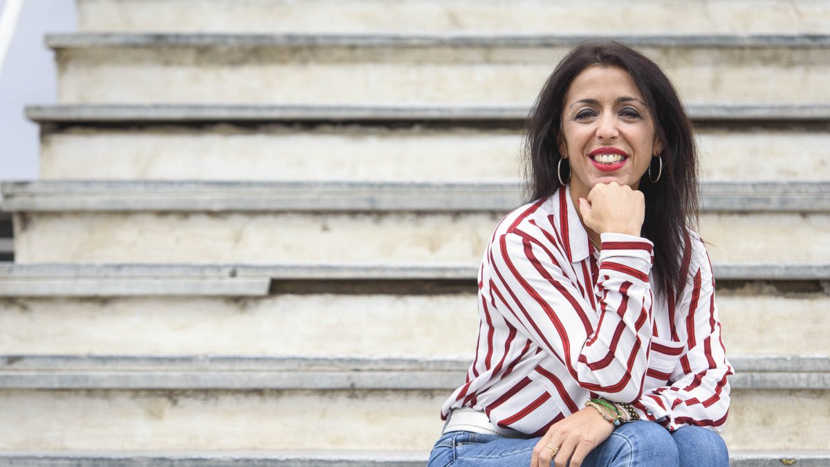 Marta bosquet posa para el objetivo del fotógrafo Juan Sánchez momentos antes de mantener esta entrevista.