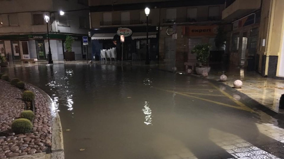 Centro urbano de Albox tras las lluvias. Foto: Francisco J. Rodríguez.