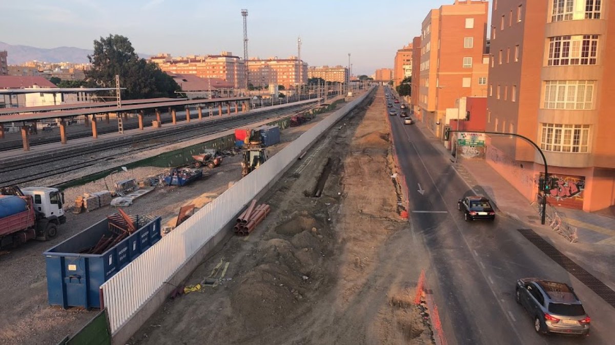 Imagen de las obras de ampliación de Sierra Alhamilla