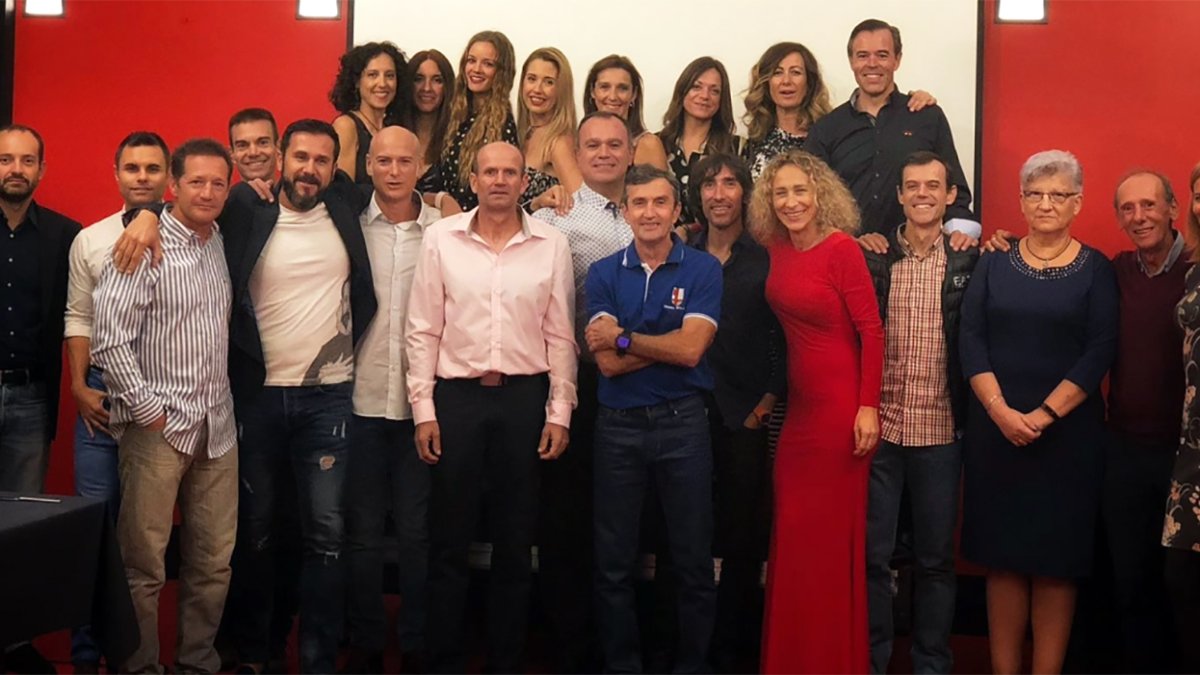 Foto de familia en la Gala del Atletismo Máster.