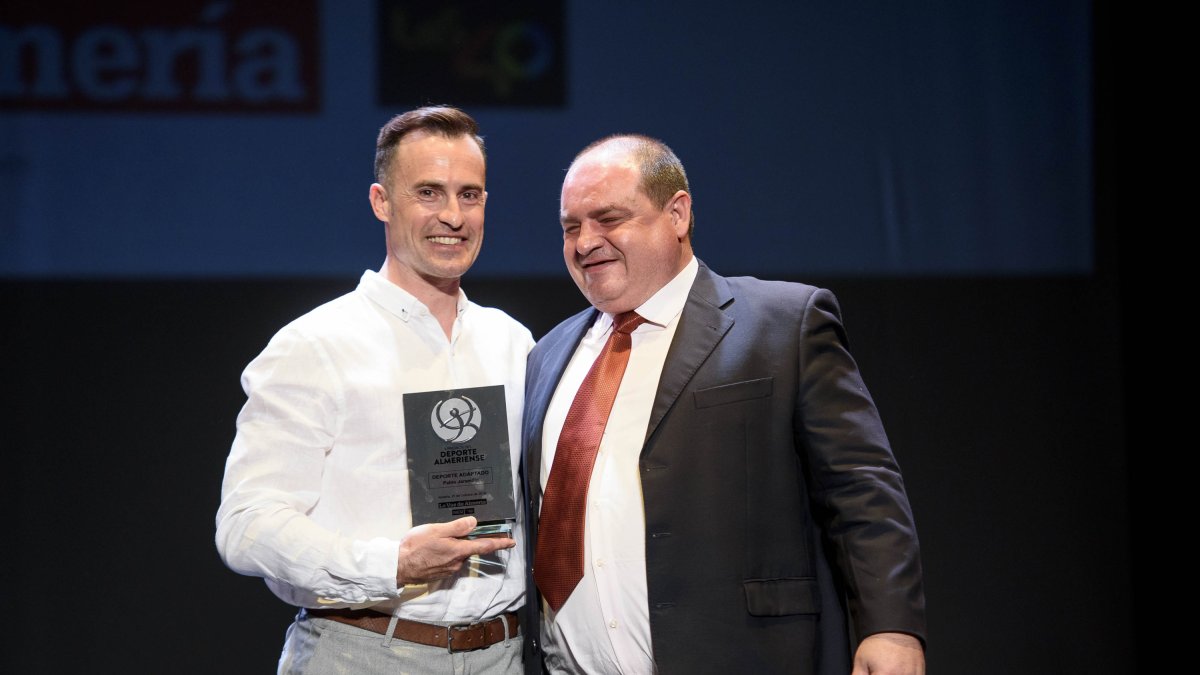 Pablo Jaramillo con Pascual Gualda delegado de la ONCE en Almería.