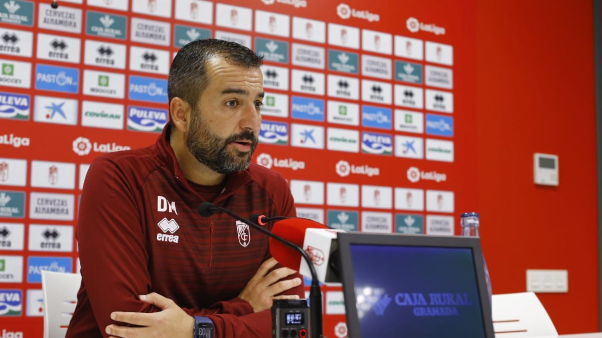 Diego Martínez en rueda de prensa.