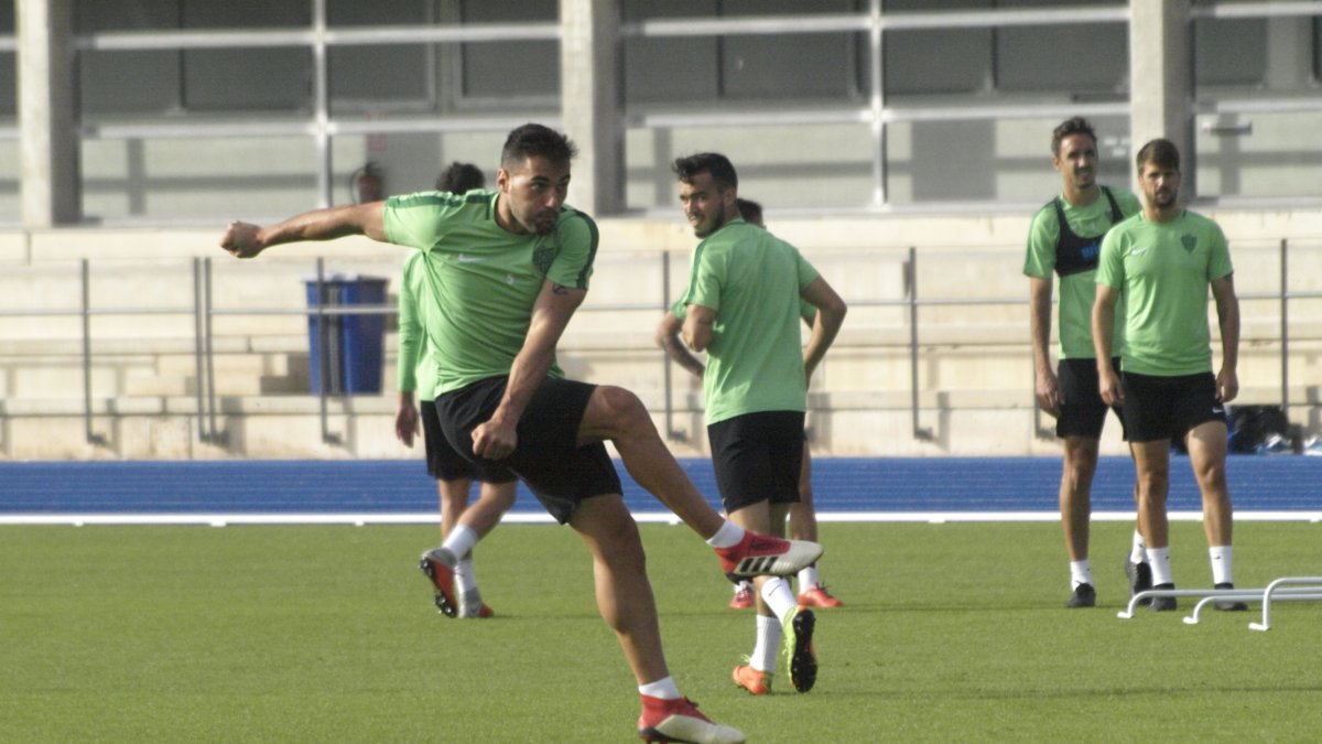 Trujillo en el entrenamiento de este viernes.