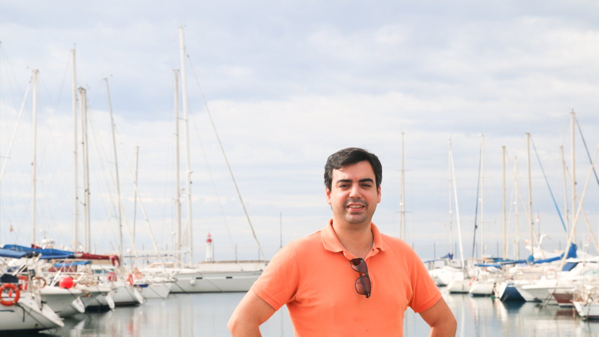 Miguel Cruz, en el Club de Mar