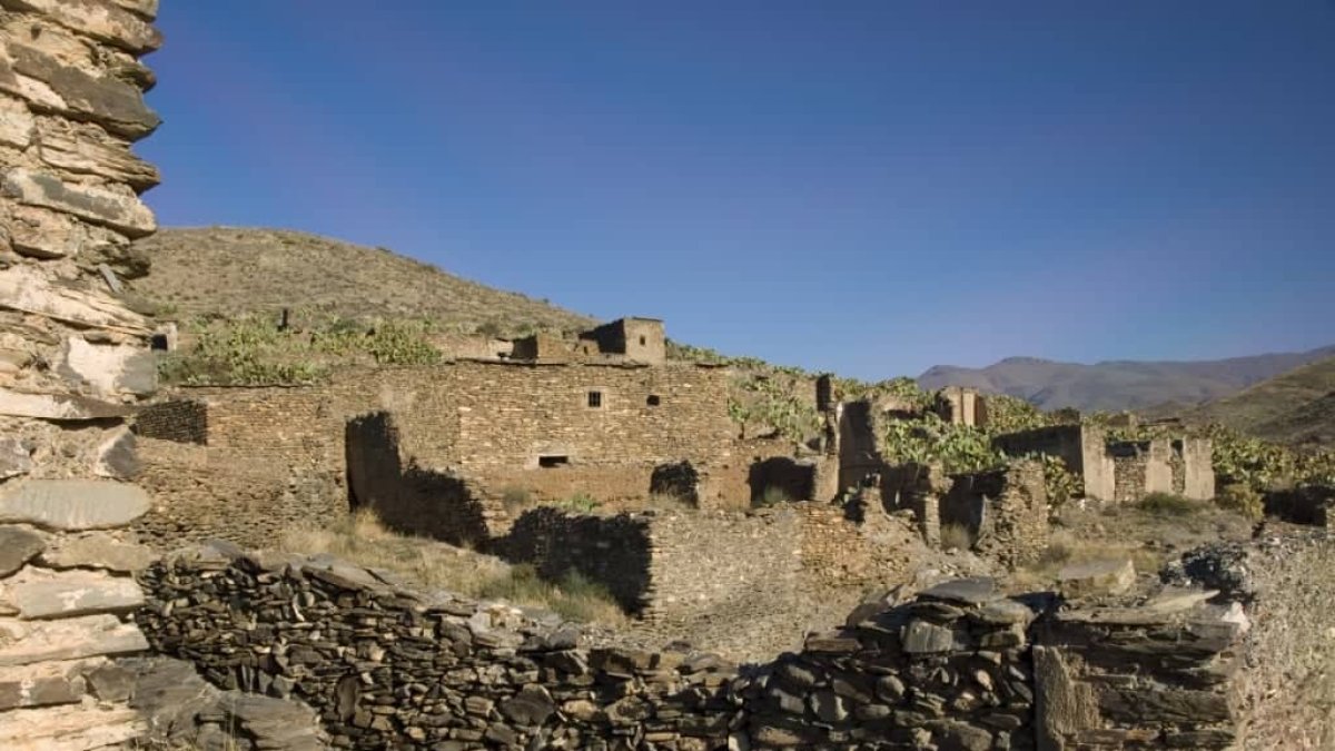 Aspecto actual de Rambla Encira, en la Alpujarra almeriense.