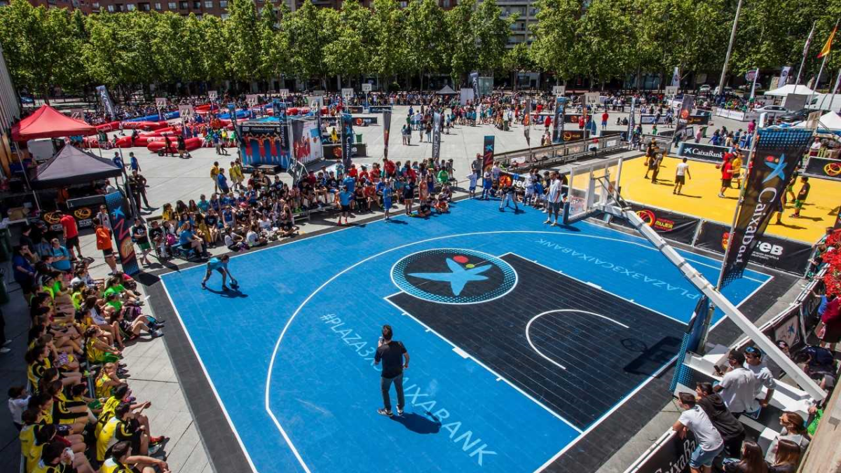 Todo preparado para disfrutar del baloncesto.