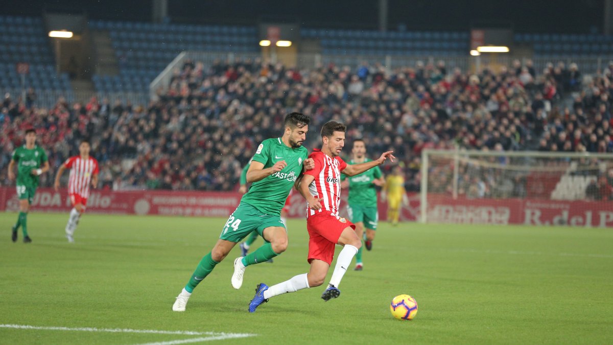 Juan Carlos en el partido contra el Sporting.