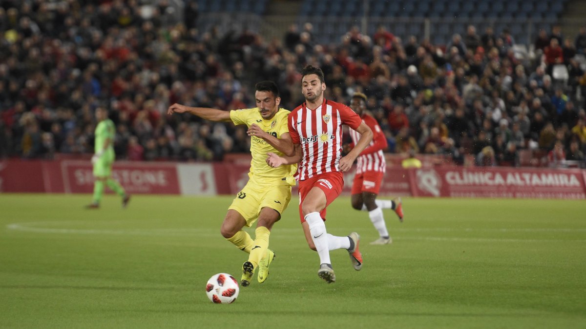 Iván Martos en el partido contra el Villarreal.