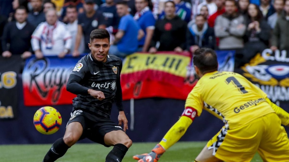 Narváez en una jugada del partido.