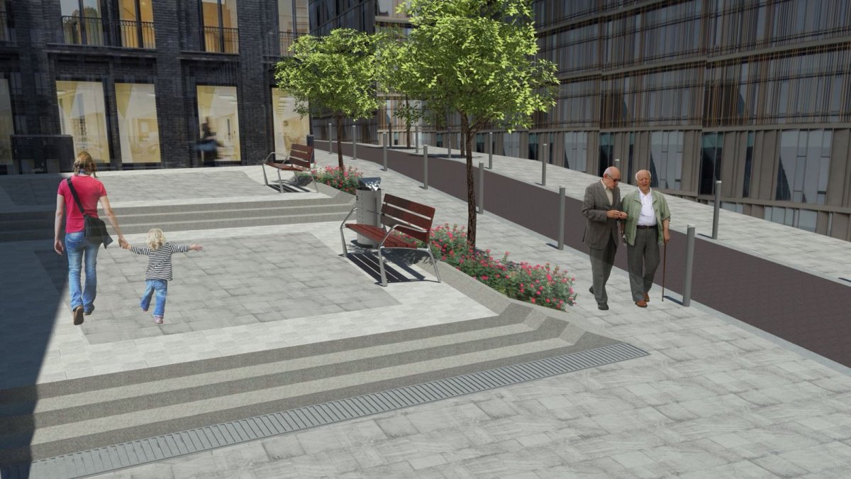 Diseño de la peatonalización en calle Trajano