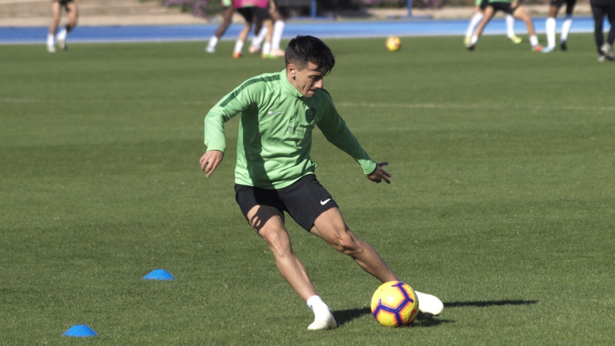 Gaspar Panadero entrenando en el Anexo.