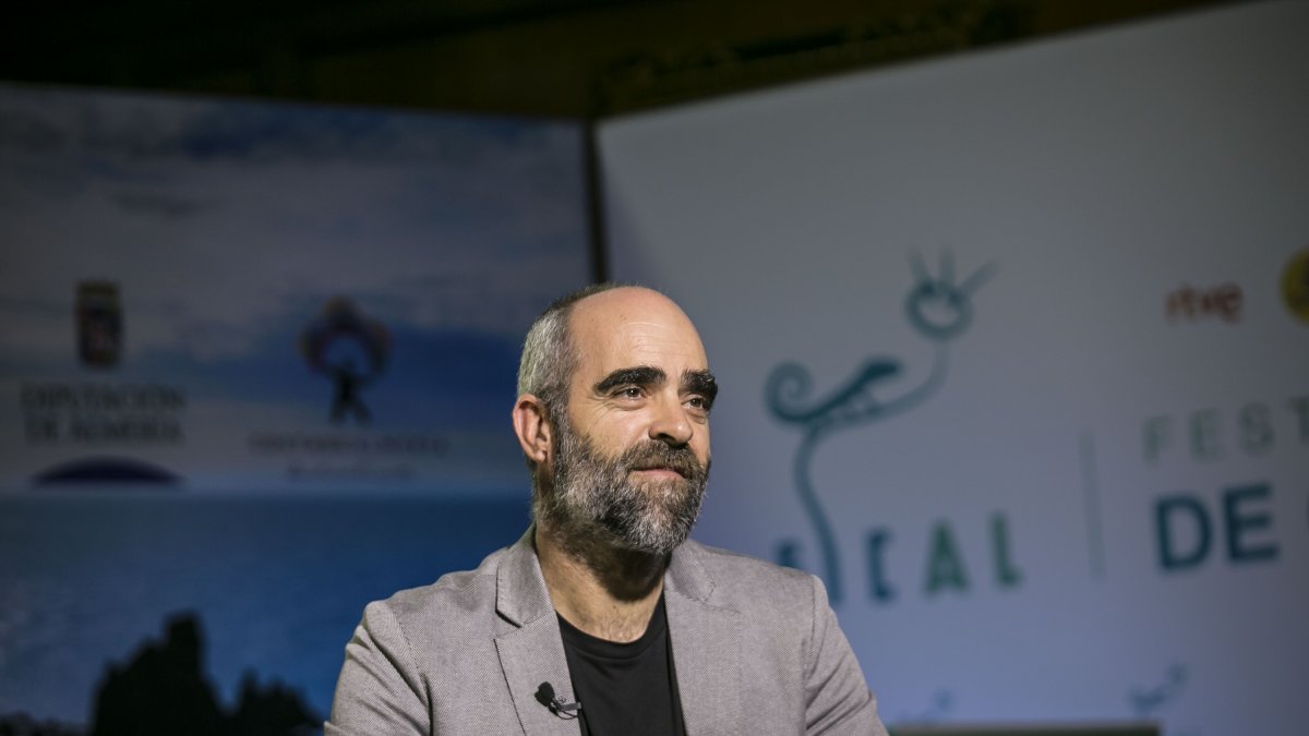 Luis Tosar, en un momento de la entrevista.