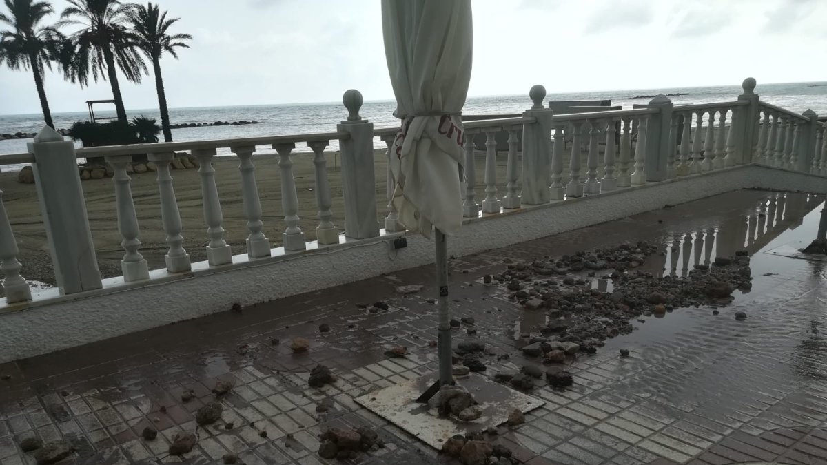 Imagen de algunos de los desperfectos ocasionados por las lluvias.