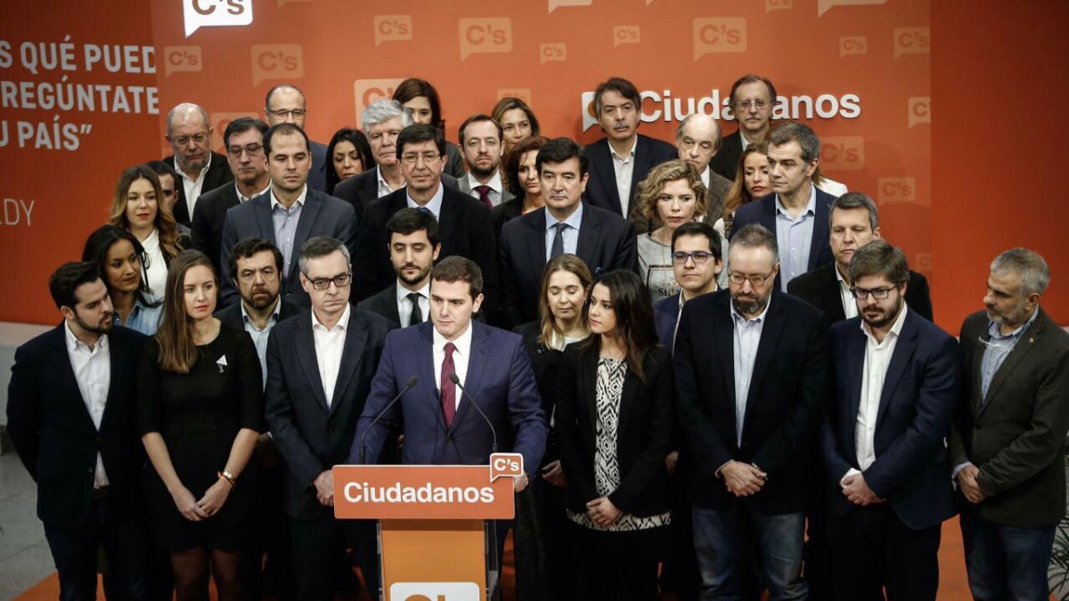 Equipo de Albert Rivera para cpnformar la Ejecutiva