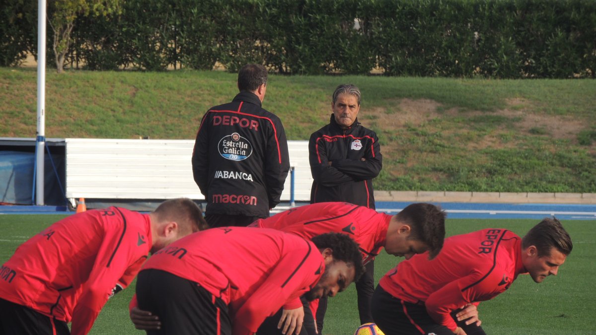 El Depor ha entrenado este martes en el Anexo.