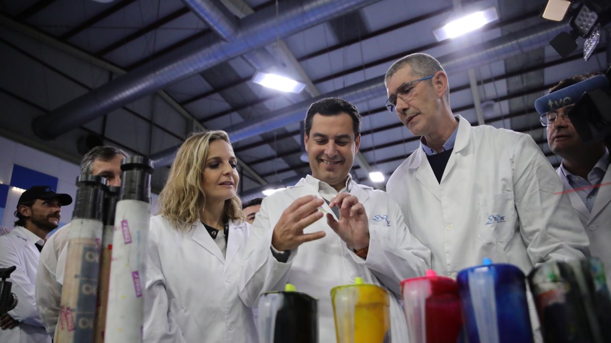 Moreno Bonilla, ayer en El Ejido.