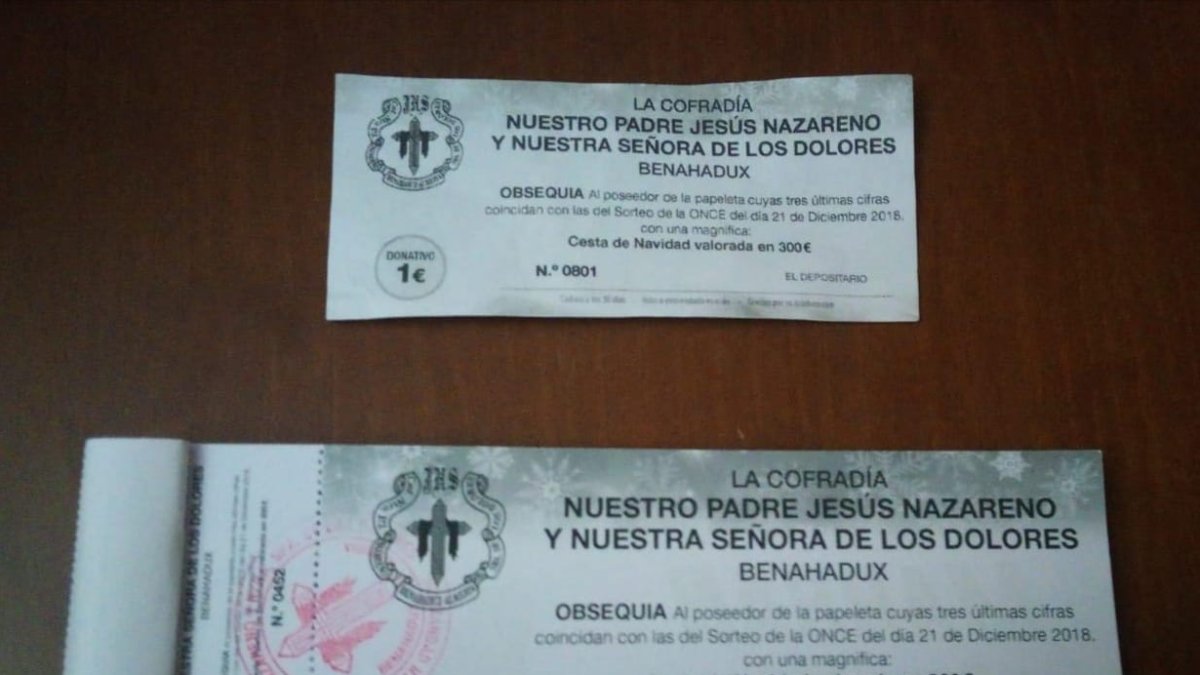 Foto difundida en las redes por la Cofradía Nazareno Dolores de Benahadux.