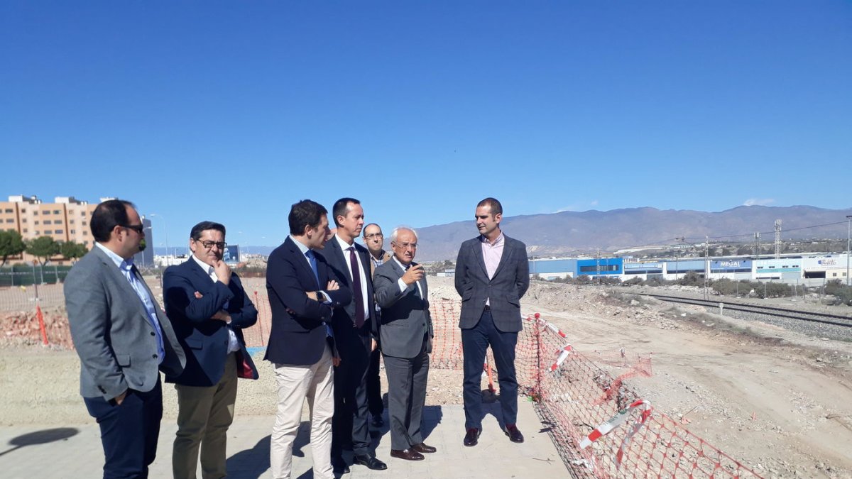 Visita a las obras del paso nivel de El Puche