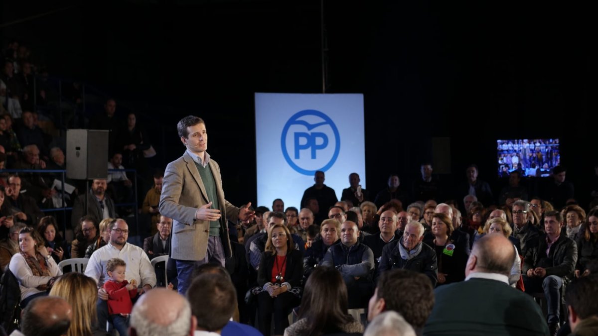 Pablo Casado, anoche en Fines.