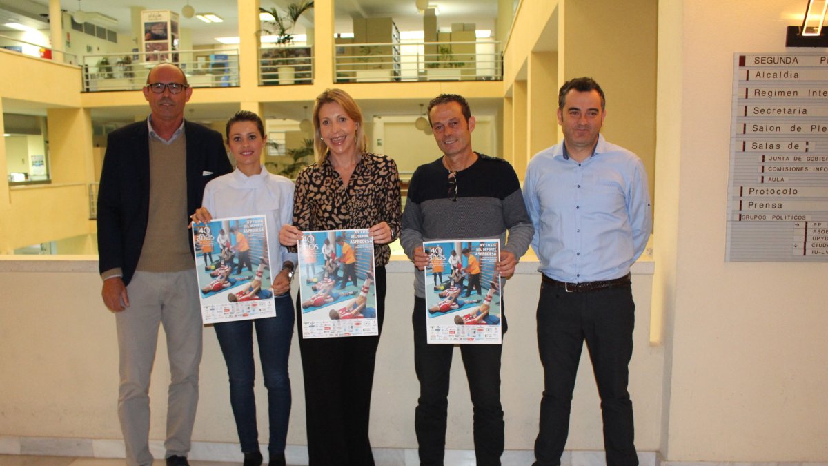 Presentación de la XV Fiesta del deporte de Asprodesa en el Ayuntamiento de El Ejido.