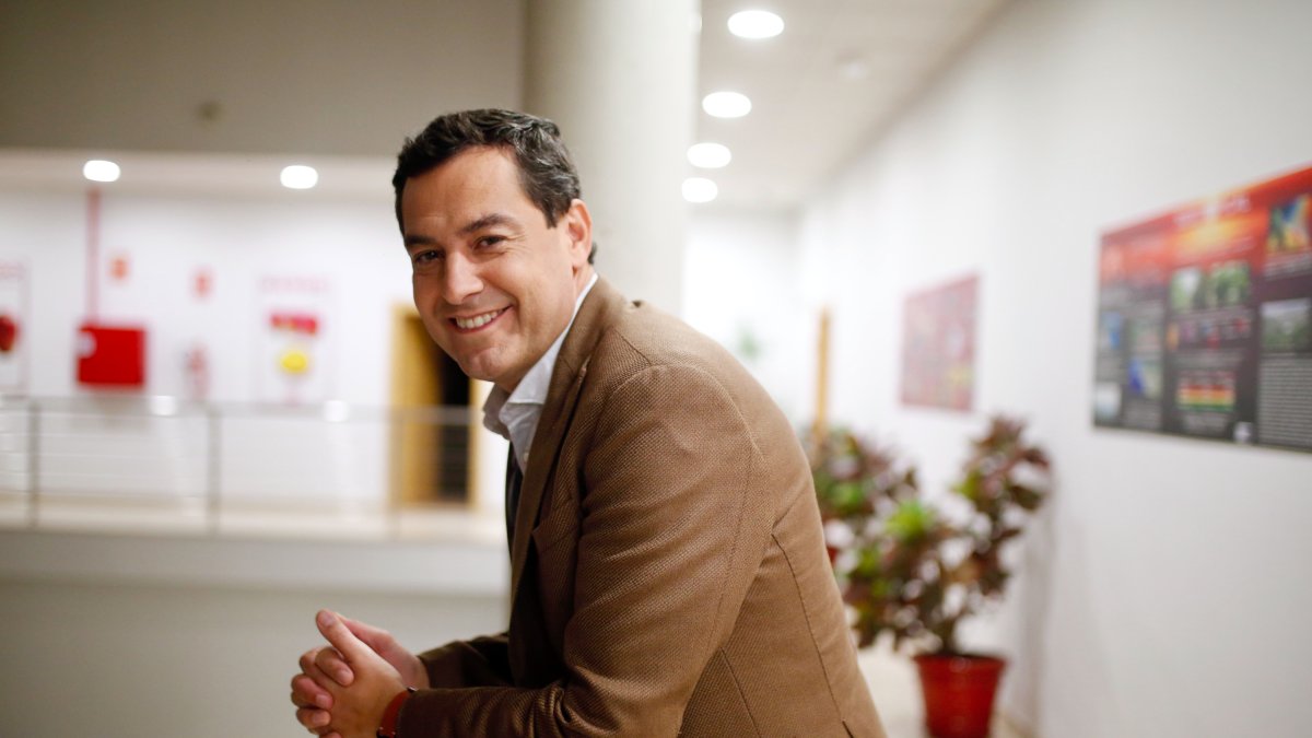 Juanma Moreno, fotografiado ayer por Jesús Morón.