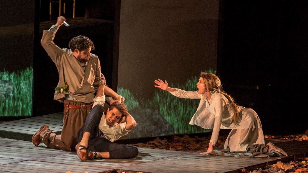 Representación  de ‘Eco y Narciso’ en Roquetas la pasada edición de las Jornadas.