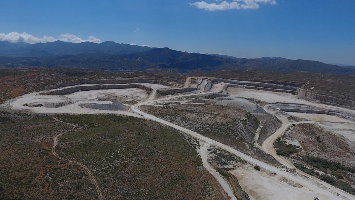 Cantera   de yeso de Placo en Sorbas.