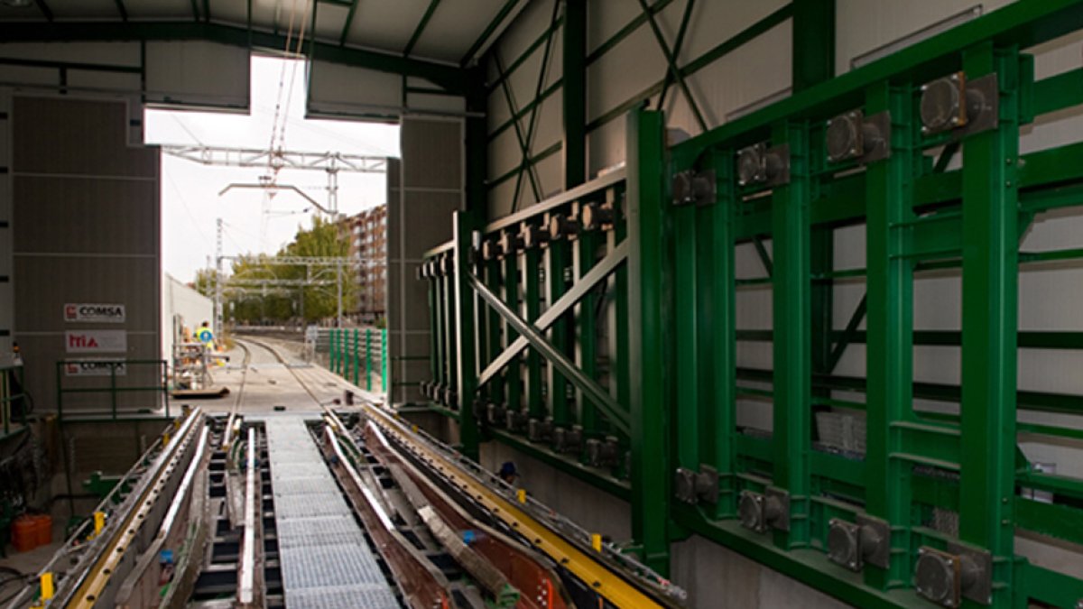 Cambiador de ancho similar al que se construirá en Granada