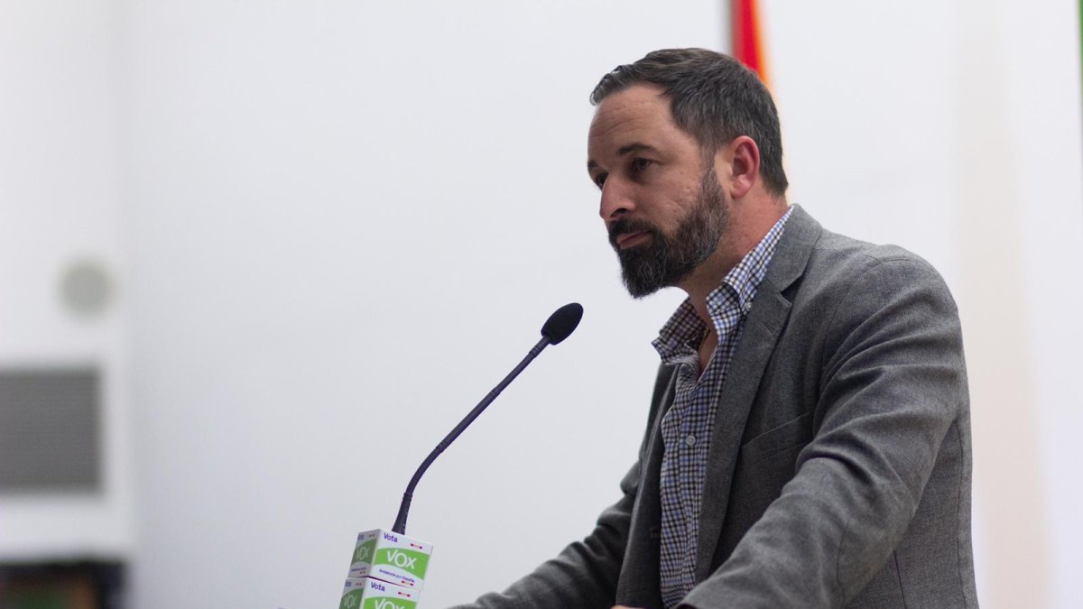 Abascal, en el mitin de VOX en Aguadulce.