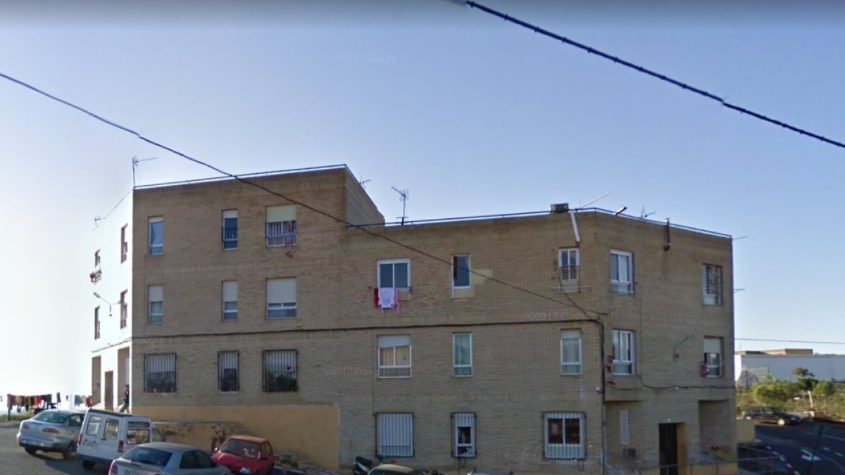 Bloque de viviendas conocidas como Los Depósitos en el municipio de Adra.