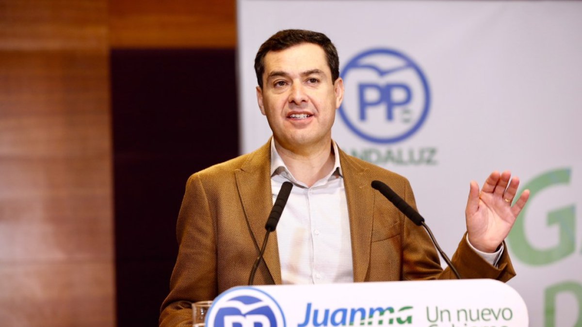 Moreno, este viernes durante su discurso en Almería