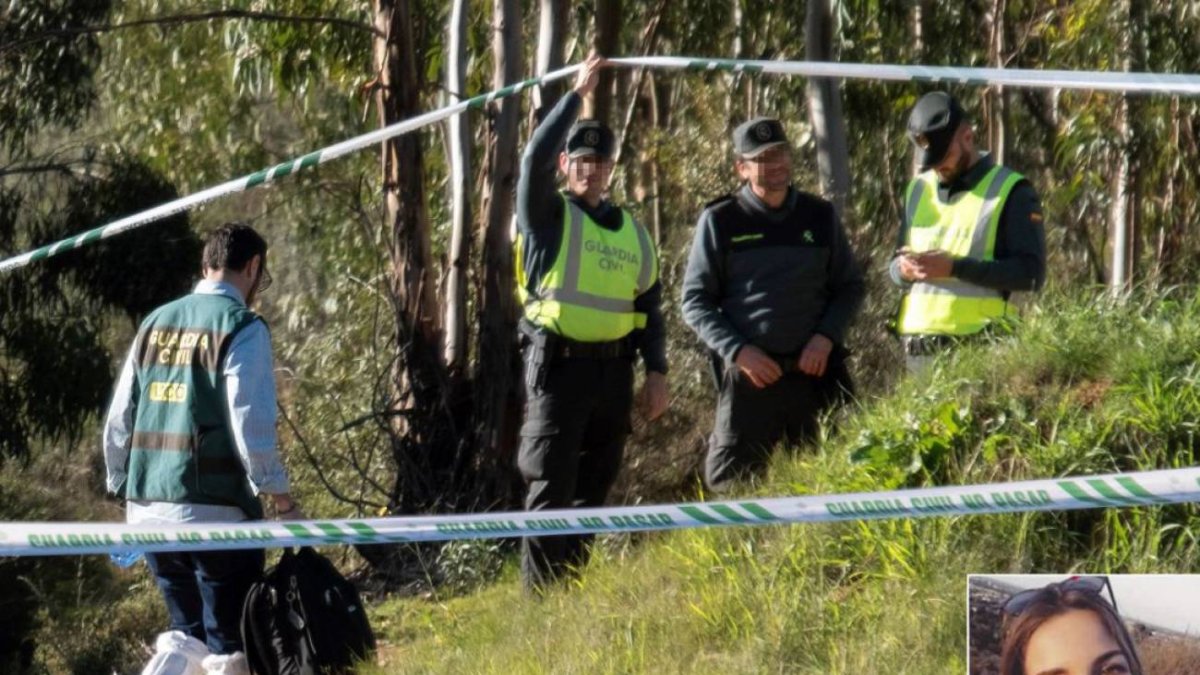 Imagen de la investigación de la Guardia Civil y de la joven Laura Luelmo.