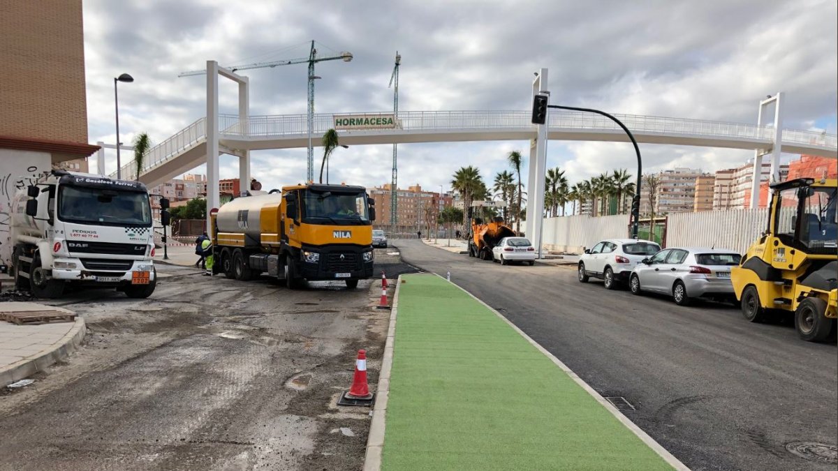 Obras en marcha en la Carretera de Sierra Alhamilla