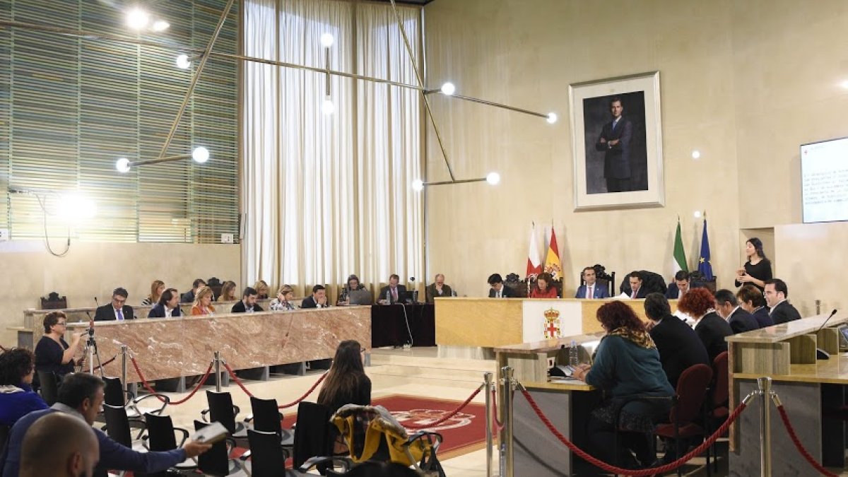 Vista general del Pleno del Ayuntamiento de Almería