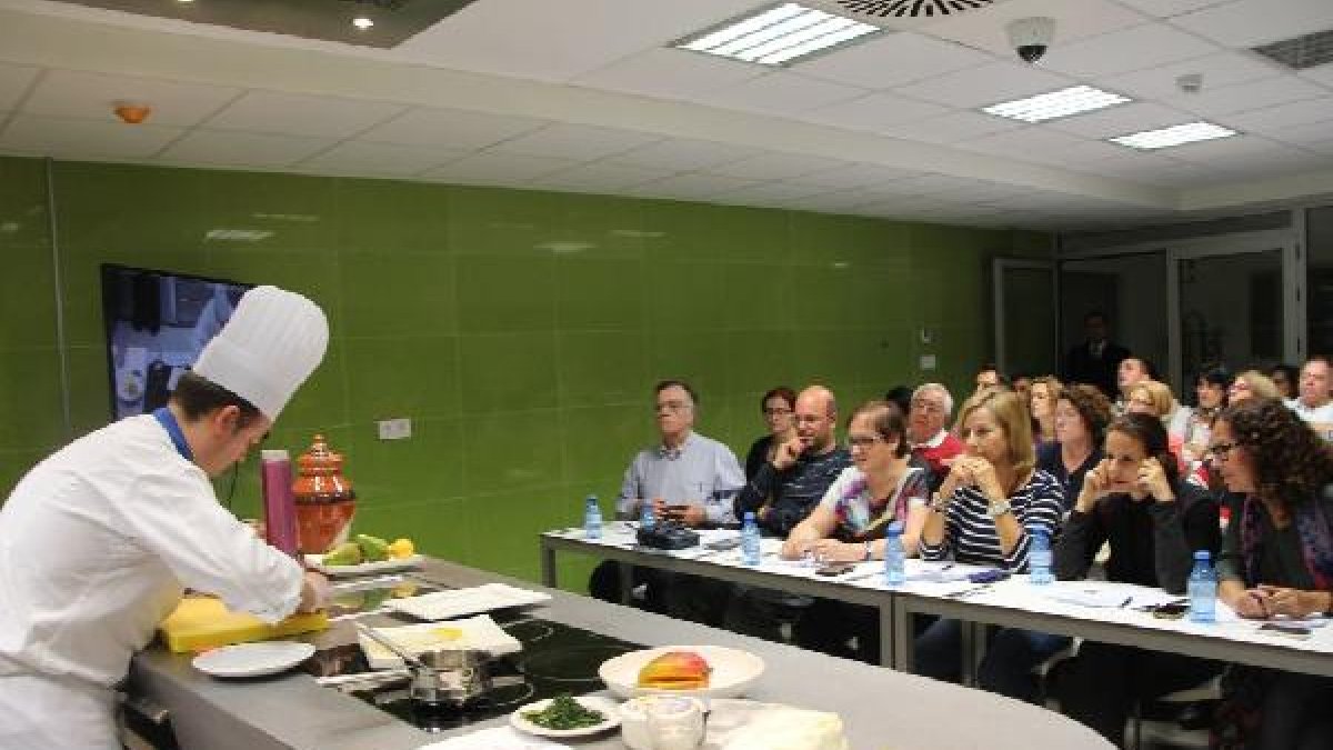 Antonio Carmona durante el último curso de cocina en Tecnova.