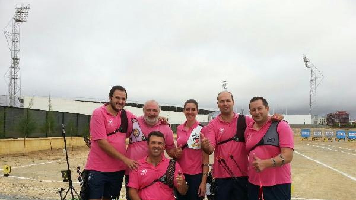 José Manuel Marín, con sus compañeros de equipo.