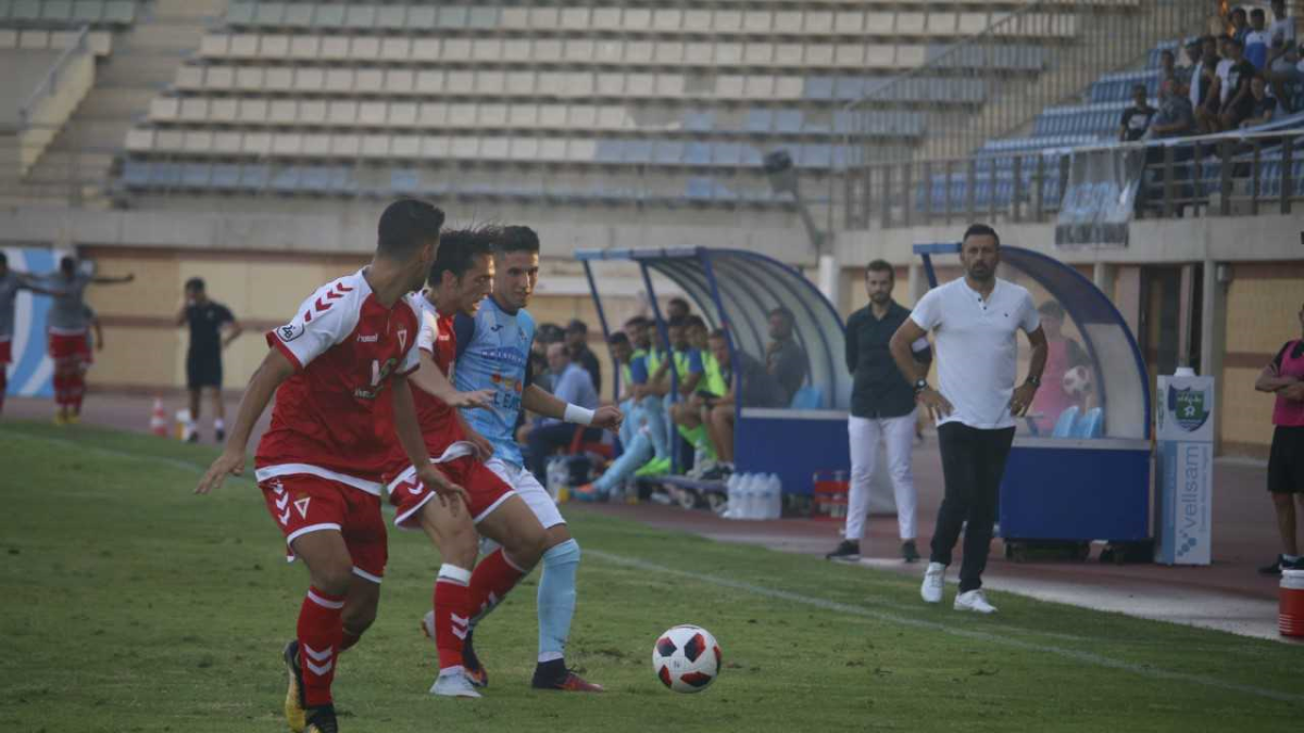 Frmín en el partido contra el Real Murcia.