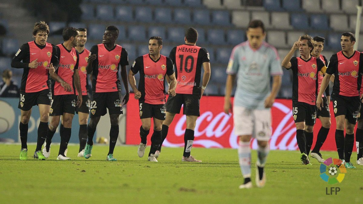 El Almería que ganó 0-1 al Celta.