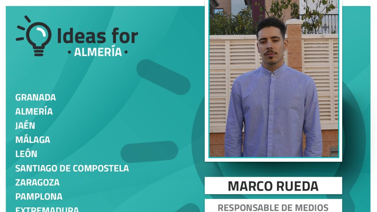 El periodista Marco Rueda, responsable de medios de Ideas For Almería.