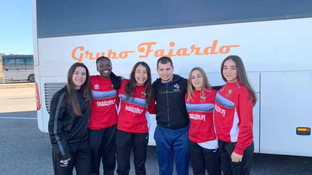 Las jugadoras del BM Roquetas.