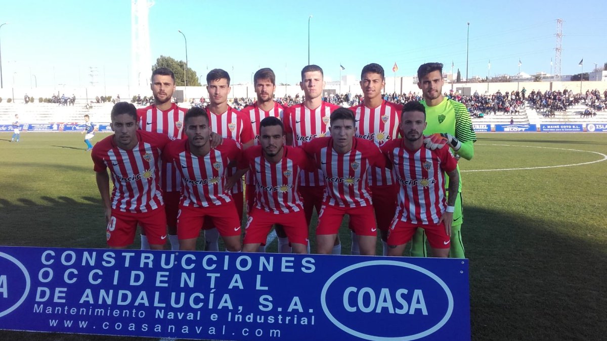 El once del Almería B.