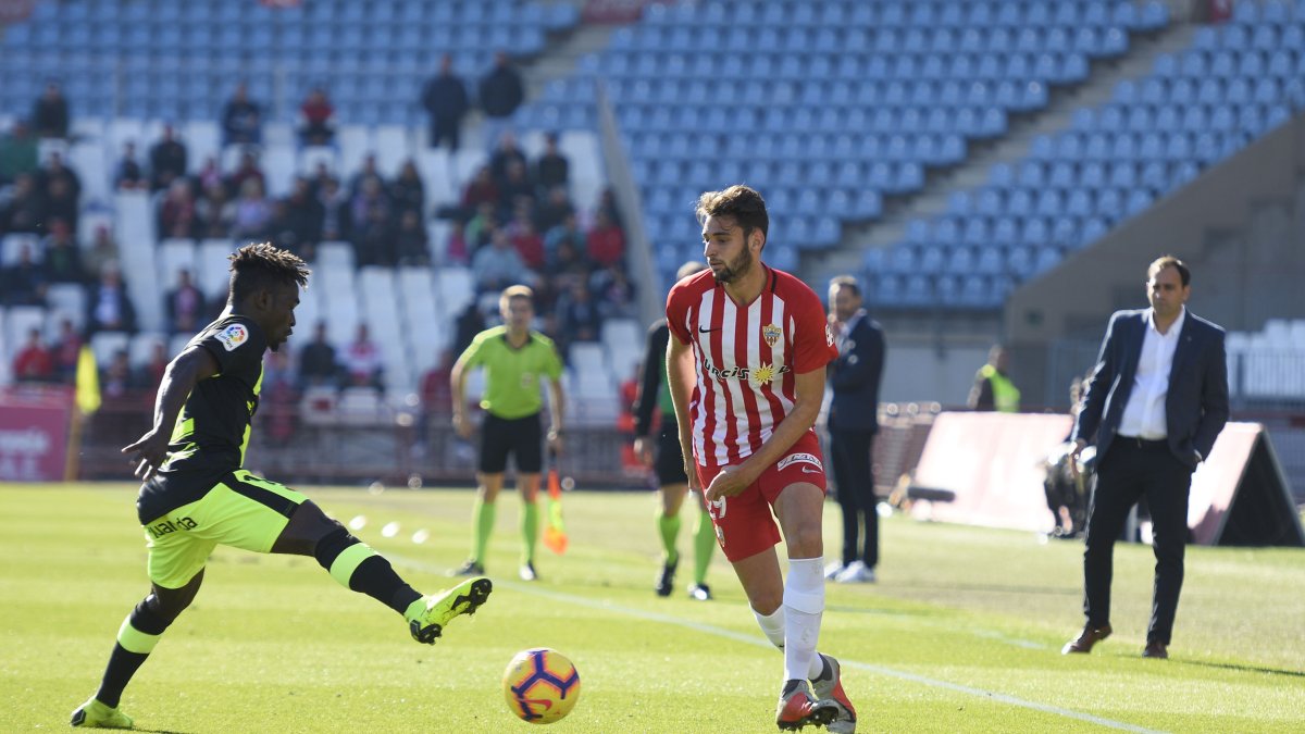 Iván Martos, en el Almería-Mallorca.