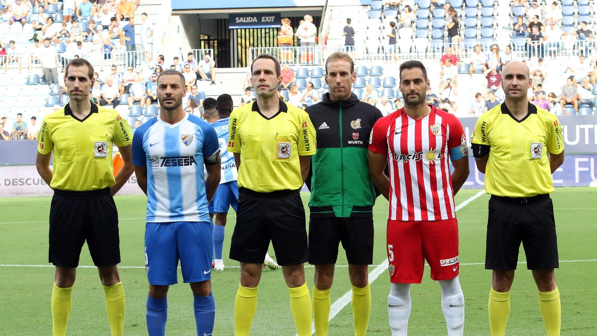 Gorostegui Fernández en el partido copero entre Málaga y Almería.