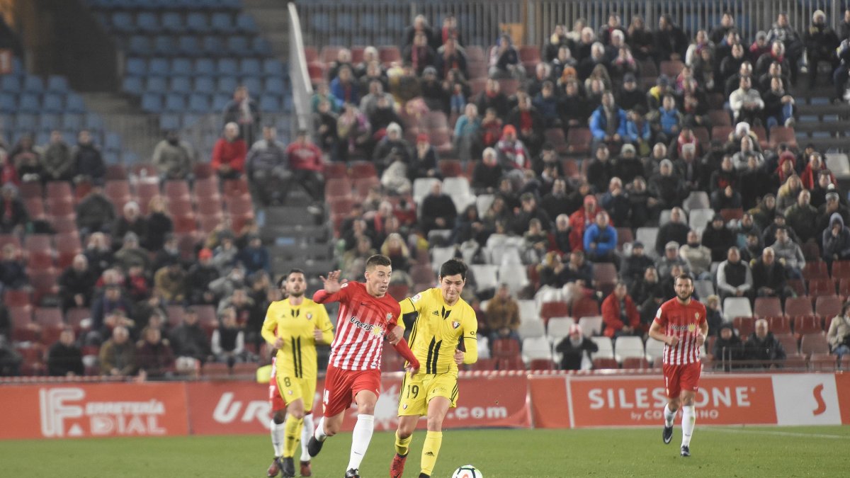 Rubén Alcaraz en el Almería-Osasuna 2017-18.