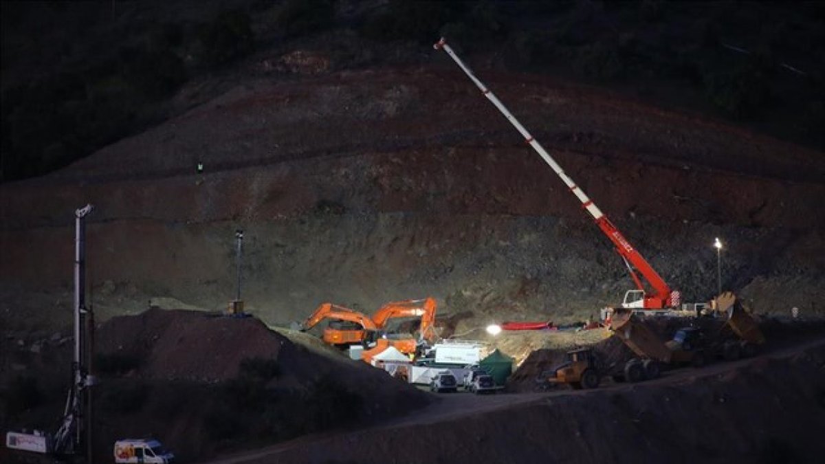Trabajos en el pozo de Totalán para acceder a Julen.